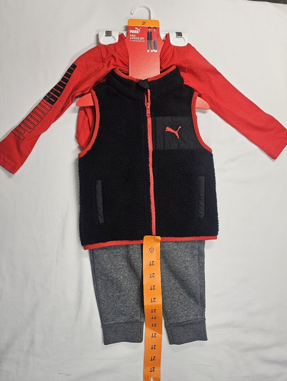Puma Kids 3-Piece Set - Red & Black